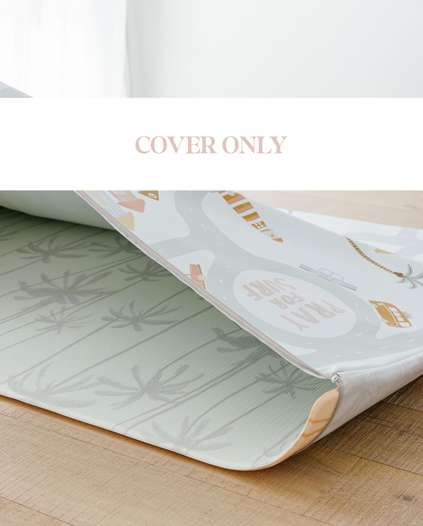 Softly Summer Cuvvy play mat cover, padded play mat, vegan leather, reversible, road play mat, baby play mat