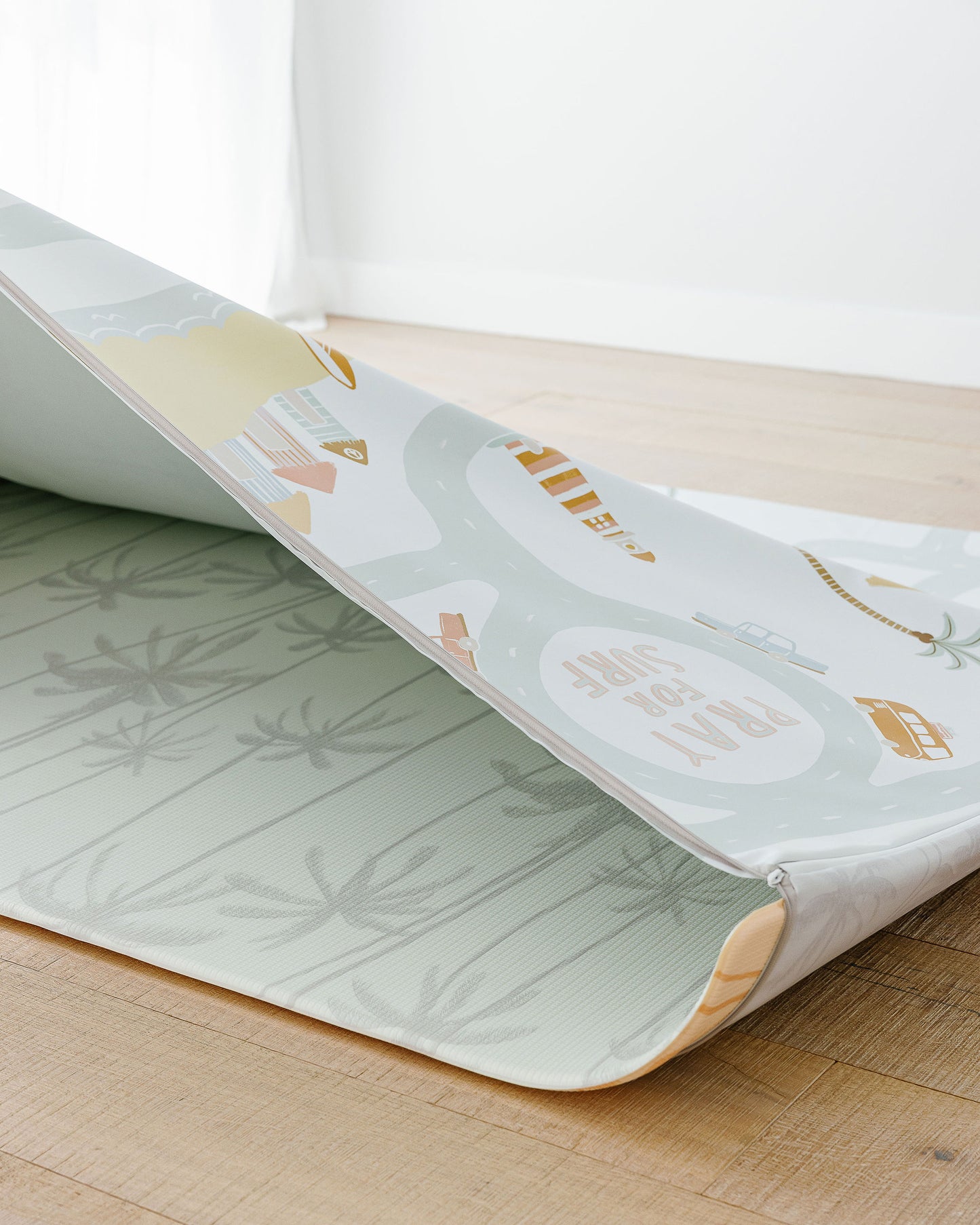 Softly Summer Cuvvy play mat cover, padded play mat, vegan leather, reversible, road play mat, baby play mat